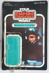 1980 Star Wars Empire Strikes Back Star Destroyer Commander Action Figure Card Back With Bubble 41 Back