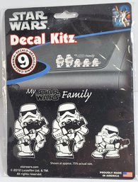2012 Star Wars Decal Kitz 'my Star Wars Family' Be The Coolest Or The Nerdiest On Your Block9 Decals Sealed