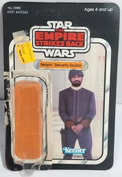 1980 Star Wars Empire Strikes Back Bespin Security Guard Action Figure Card Back With Bubble 41 Back