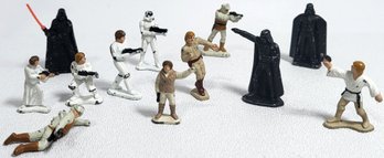 1982 Kenner Micro Collection Diecast Figures Grouping Of 12 Darth Luke Leia Stormtrooper Etc