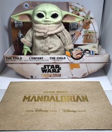 2022 Mattel Star Wars The Mandalorian Life Size 'the Child' Real Moves Plush New In Box With Lithograph