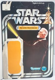 1977 Kenner Star Wars ANH Ben Obi Wan Kenobi Card Back Unpunched 12 Back No Bubble