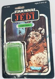 1983 Star Wars Return Of The Jedi Chief Chirpa Ewok Action Figure Card Back With Bubble
