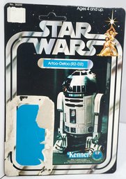 1977 Kenner Star Wars A New Hope R2-d2 Card Back 12 Back Unpunched Flat No Bubble