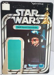 1977 Kenner Star Wars A New Hope Death Squad Commander Card Back 12 Back Unpunched Flat No Bubble