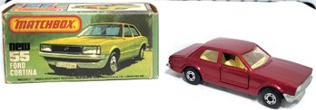 1979 Matchbox #55 Ford Cortina Red With Original Box