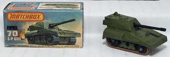 1976 Matchbox # 70 S.P. Gun Military Tank Rolamatics With Original Box
