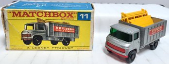 1969 Matchbox #11 Scaffolding Truck With Original Box