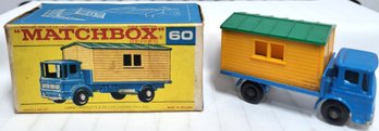 1960s Matchbox # 60 Site Hut Truck With Original Box