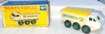 1960s Matchbox # 61 BP Exploration Alvis Stalwart With Original Box