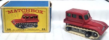 1960s Matchbox # 35 Red Sno-trac With Original Box