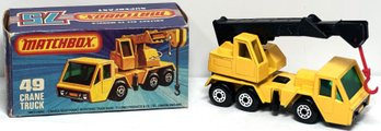1978 Matchbox # 49 Crane Truck With Original Box