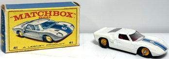 1960s Matchbox # 41 Ford GT With Original Box