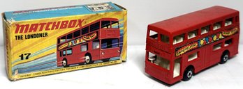 1978 Matchbox # 17 The Londoner Double Bus With Original Box