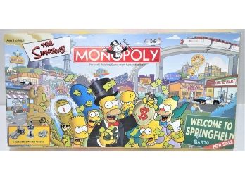 The Simpsons MONOPOLY 100 COMPLETE BOARD GAME 2003 Parker Brothers Open Box Sealed Contents