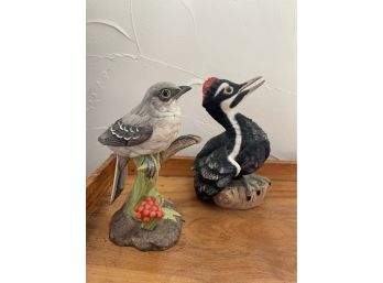 Boehm Baby Mockingbird & Hedgling Woodpecker