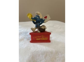 Vintage SMURF A GRAM I Didn't Forget You Just Your Birthday Great Birthday Gift
