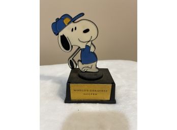 Vintage 1970 / 1971 Aviva PEANUTS Snoopy Trophy World's Greatest Golfer