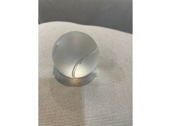 Crystal Tennis Ball Paperweight