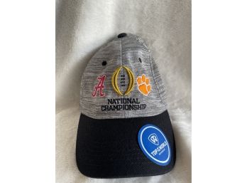 New Backstop Hat- Gray- Top Of The World- Alabama Vs Clemson