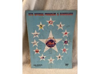 1976 New York Mets Official Program And Scorecard