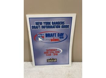 New York Rangers Draft Information Guide 1998