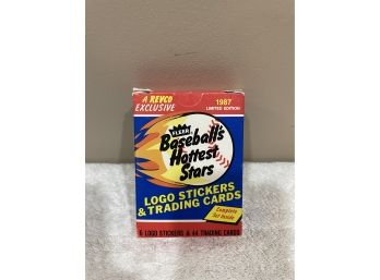 Fleer Baseballs Hottest Stars Logo Stickers & Trading Cards 1987
