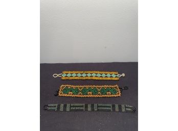 3 Beaded Bracelets Lot