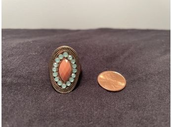 Multi Stone Costume Ring- Unknown Metal