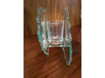 Diffusione Glass Heart Shaped Candle Holder