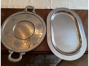 Two Silver Trays