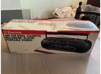 Emerson AM/FM Cassette Recorder - In Box