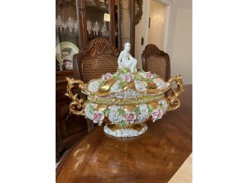 Handpainted Made In Italy Porcelain Capodimonte- As Is- Some Chips