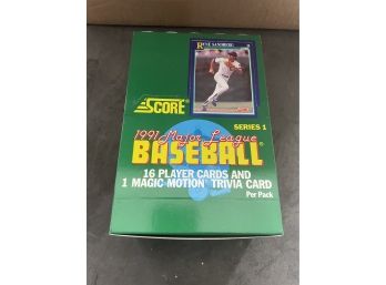 Score 1991 MLB Series 1 Cards- New- Sealed Packs