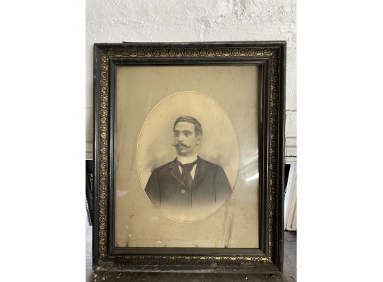 Framed Victorian Gentleman - Broken Frame