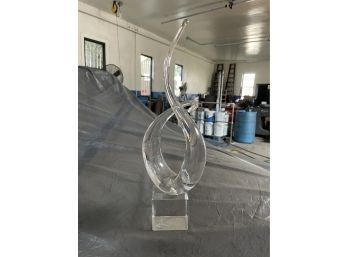 Signed Art Glass Sculpture- As Is
