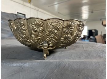 Angel Footed Gold Bowl - As Is