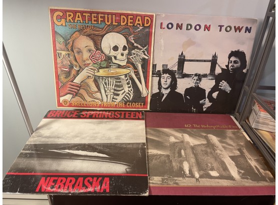 Lot Of 4 Vinyl Records- Grateful Dead- U2-Bruce-London Town