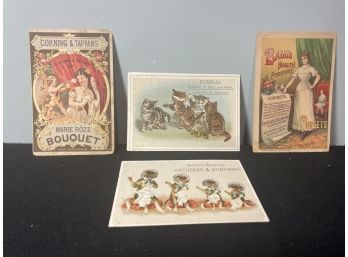Lot Of 4 Antique Victorian Trading Cards 2
