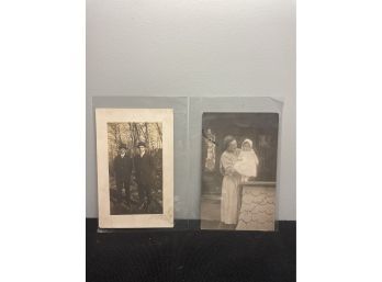 Two Black And White Vintage Postcards