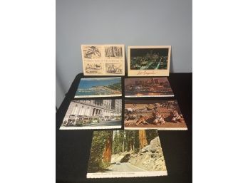 Lot Of 7 Vintage Postcards California