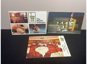 3 Vintage Holiday Inn Postcards