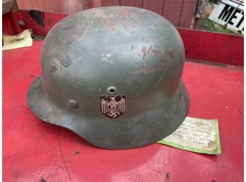 German WWII M35 Double Decal Army Helmet