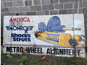 America Rides Monroe - Shocks & Struts Metal Sign