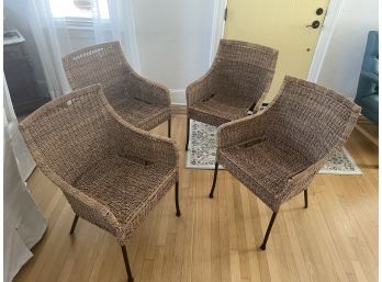 4 Rattan Chairs From Pier One