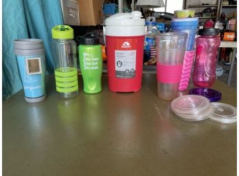 Lot Of Cooler And Drinking Cups