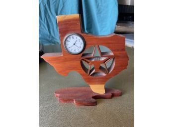Texas Shaped Wooden Clock- Hong Kong Movement