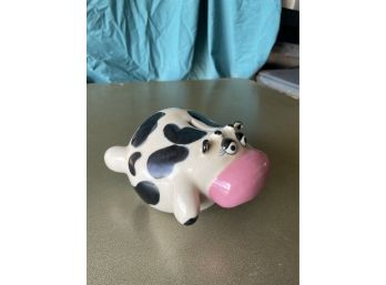 Black And White Cow Coin Bank