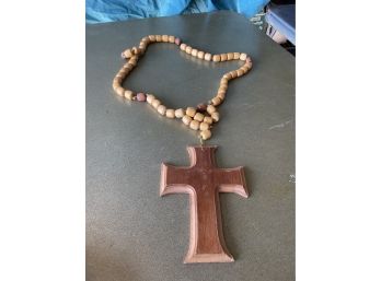 Wooden Cross Necklace X-large
