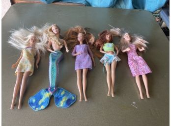 Lot Of 5 Barbie Dolls- Mermaid